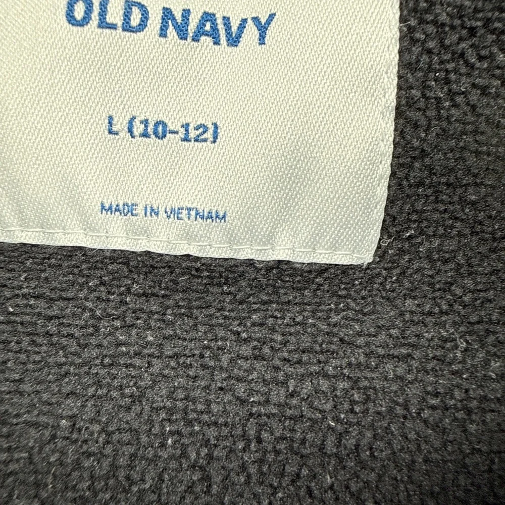 Old Navy‎ Black Floral Cropped Puffer Jacket Girls Size L (10-12)